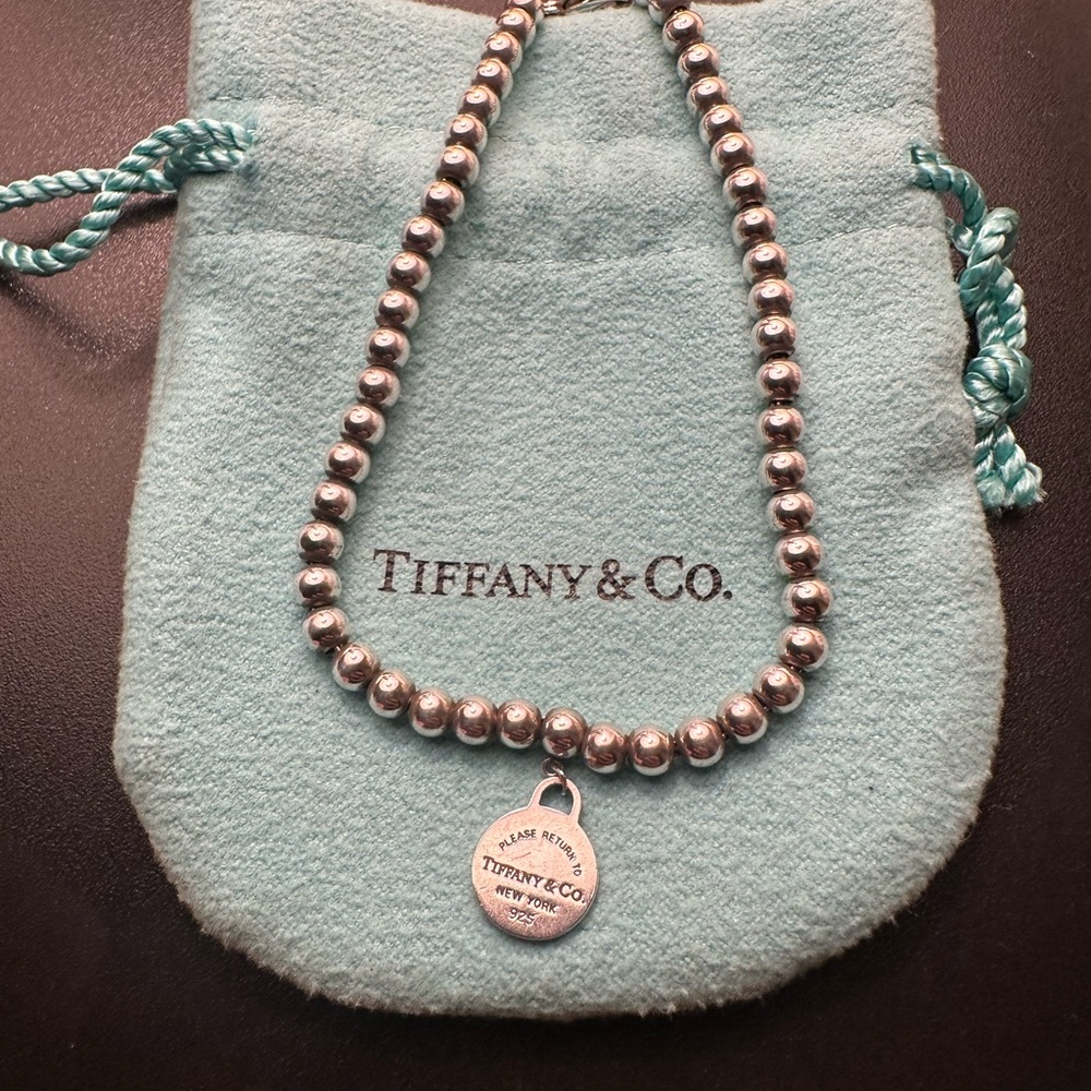 Tiffany & Co. Silver Beaded Bracelet with Tag